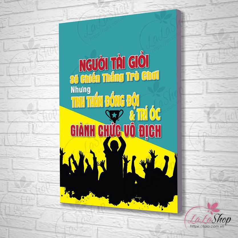 Tranh treo tường tinh thần đồng đội và trí óc giành chức vô địch